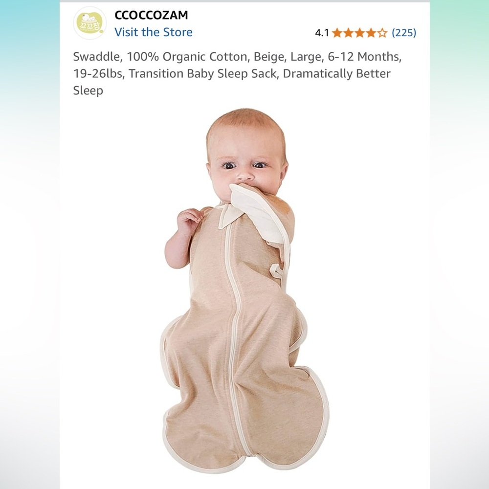 Ccoccozam Transition Sleep Swaddle 6-12 months NEW